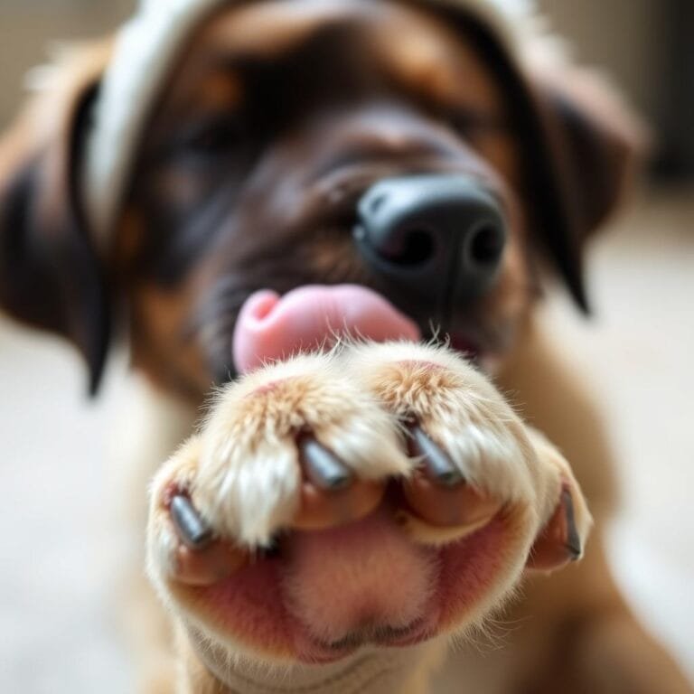 Cachorro lambendo a pata excessivamente: o que isso indica?